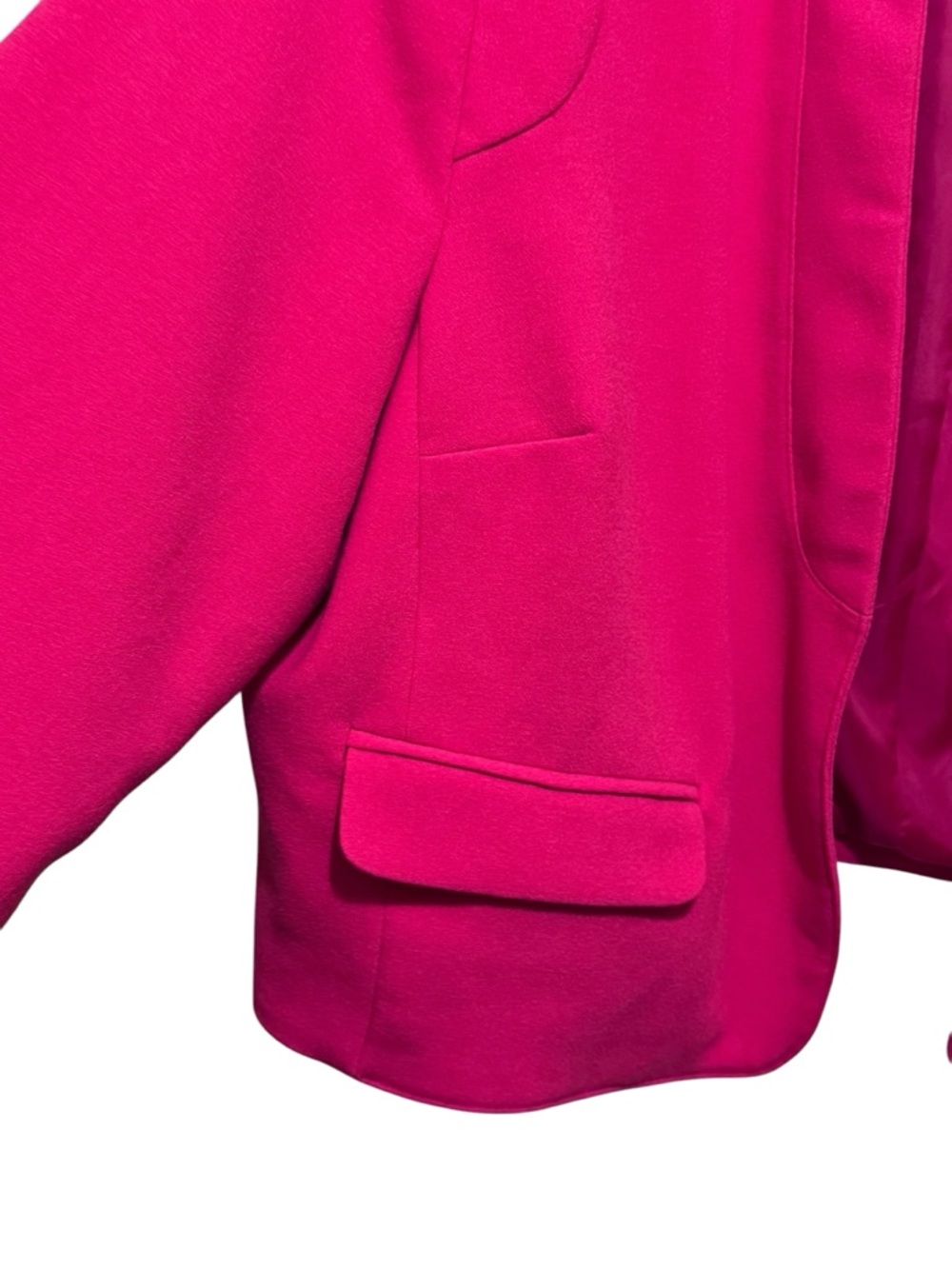 Worthington Hot Pink Open-Front Cropped Blazer - Picture 3 of 6